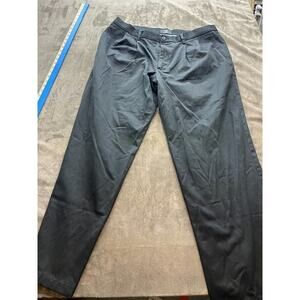 Dockers Mens 38x32 The Best Pressed Relaxed Fit Black Khaki-Pleated‎ Pants